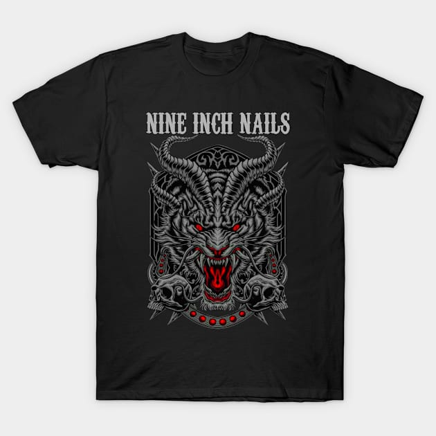 NINE INCH NAILS BAND DESIGN T-Shirt by Rons Frogss